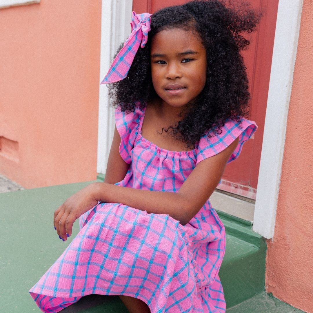 Hattie Dress in Bubblegum