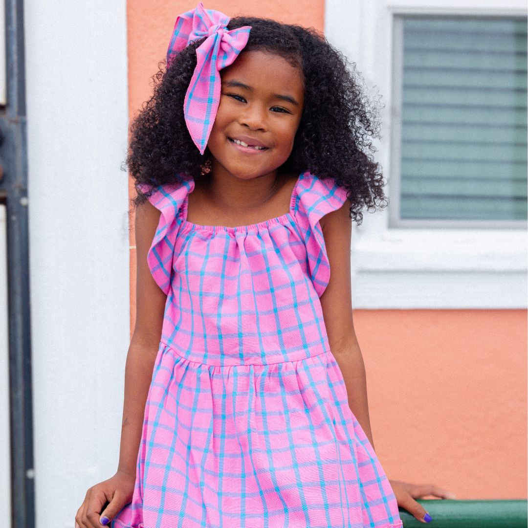 Hattie Dress in Bubblegum