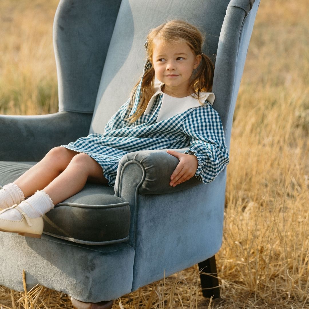 Eden Girl Dress in Heirloom Blue