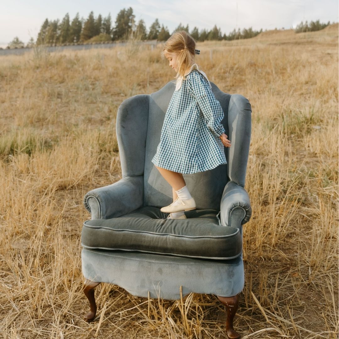 Eden Girl Dress in Heirloom Blue