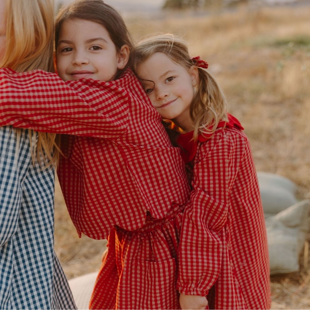 Magnolia Skirt Set in Cranberry Check