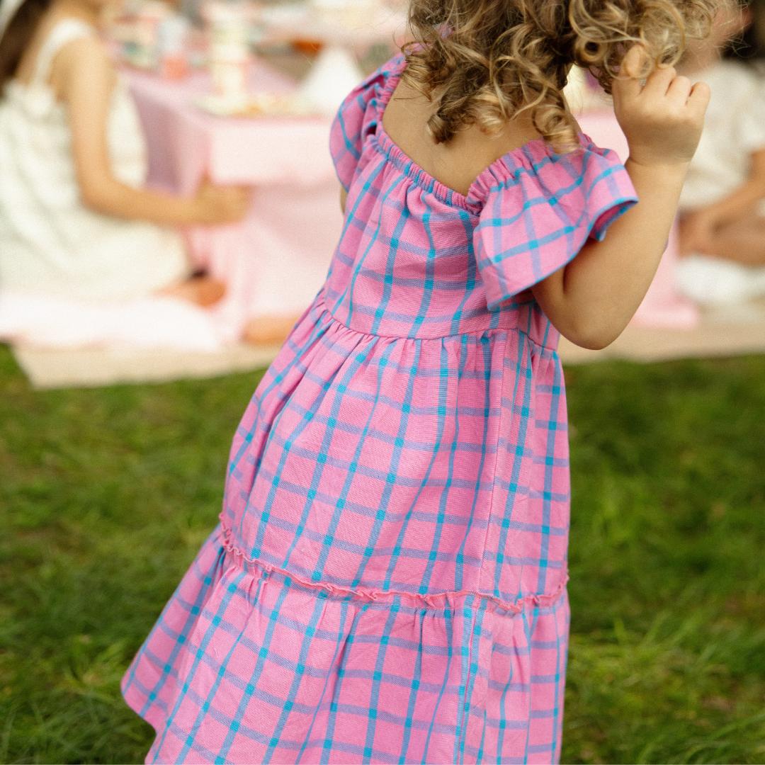 Hattie Dress in Bubblegum