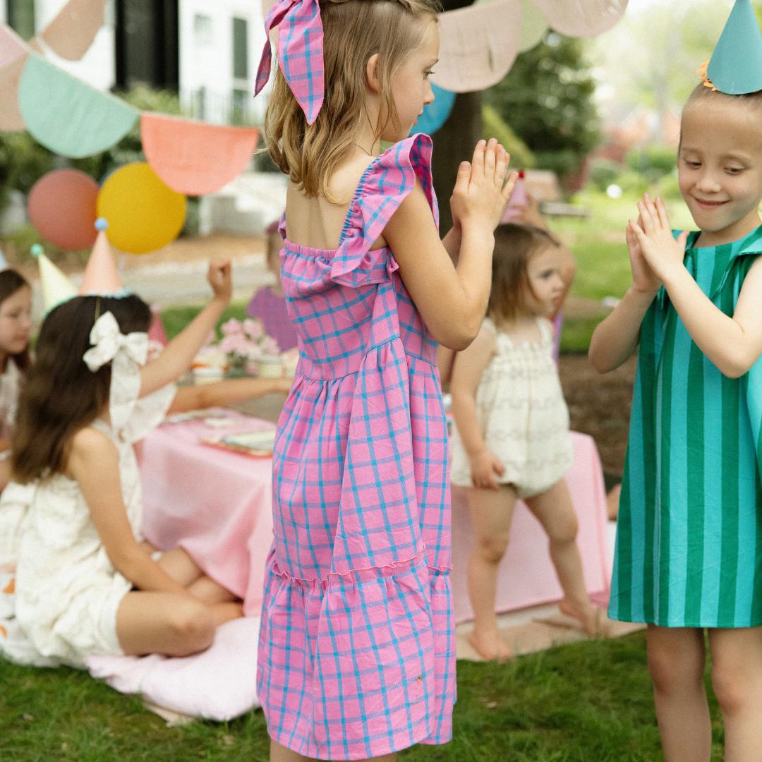 Hattie Dress in Bubblegum