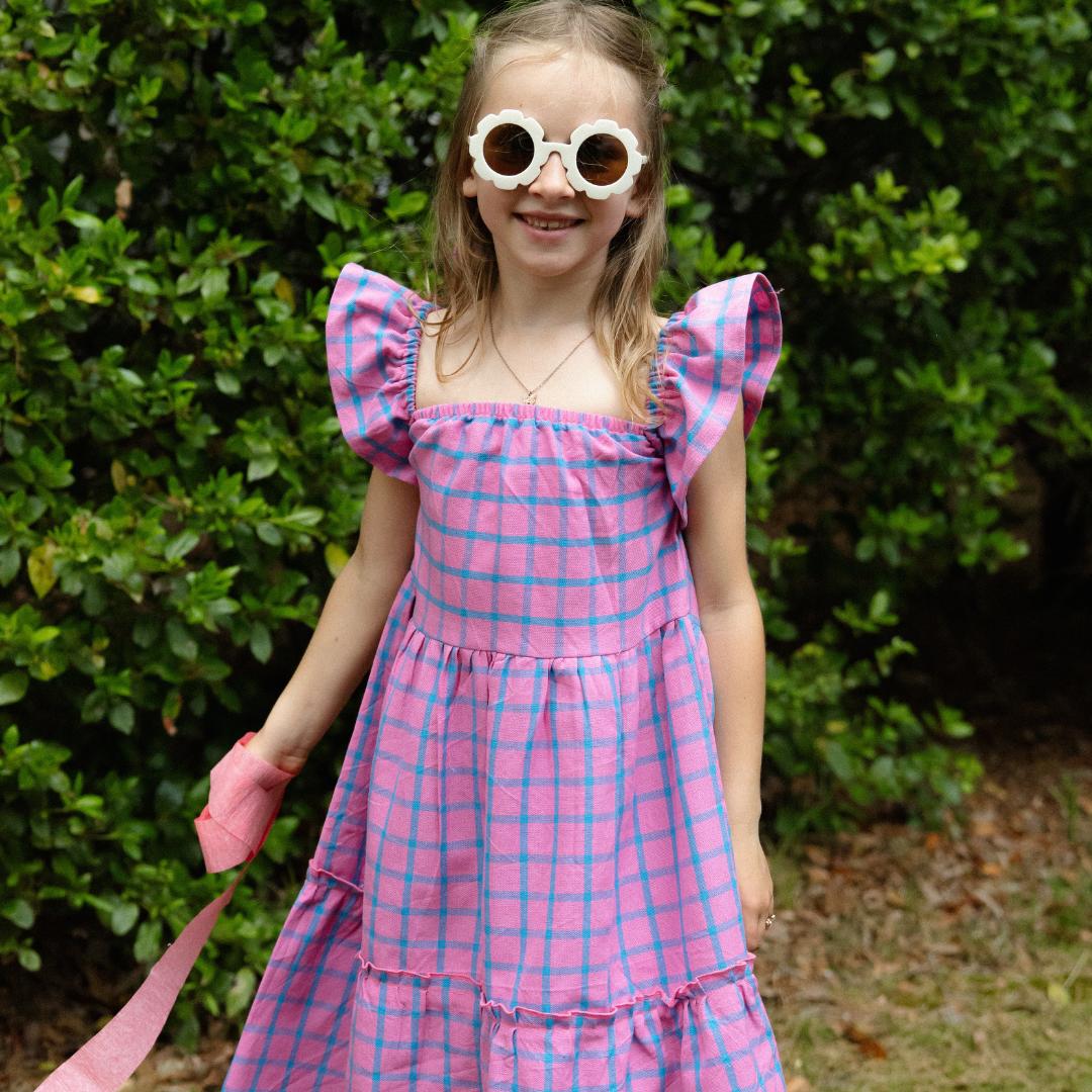 Hattie Dress in Bubblegum