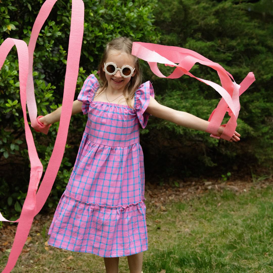 Hattie Dress in Bubblegum