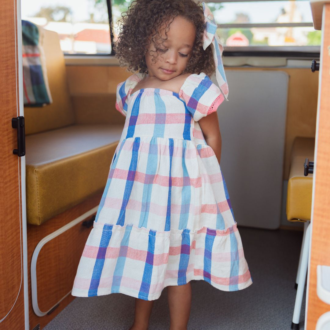 Hattie Dress in Americana Plaid