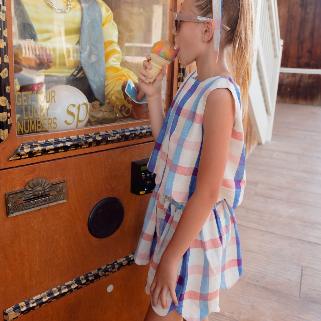 Magnolia Skirt Set in Americana Plaid