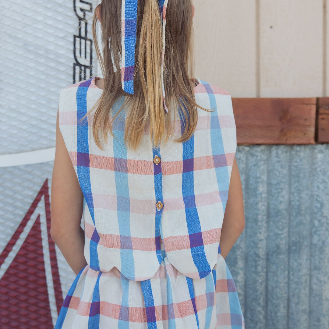 Magnolia Skirt Set in Americana Plaid