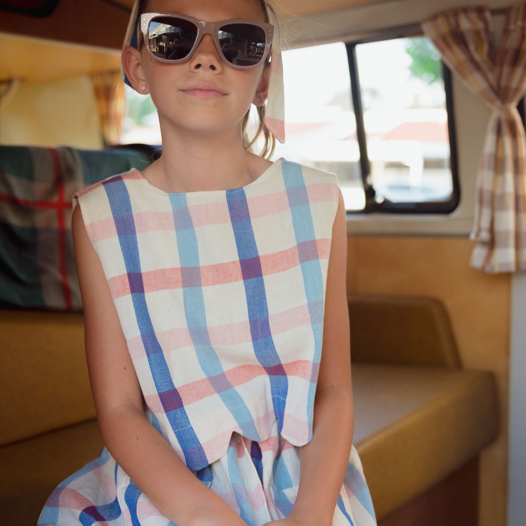 Magnolia Skirt Set in Americana Plaid