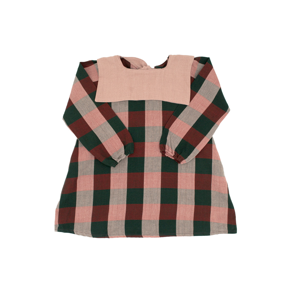 Piper Girl Dress in Poinsettia Check