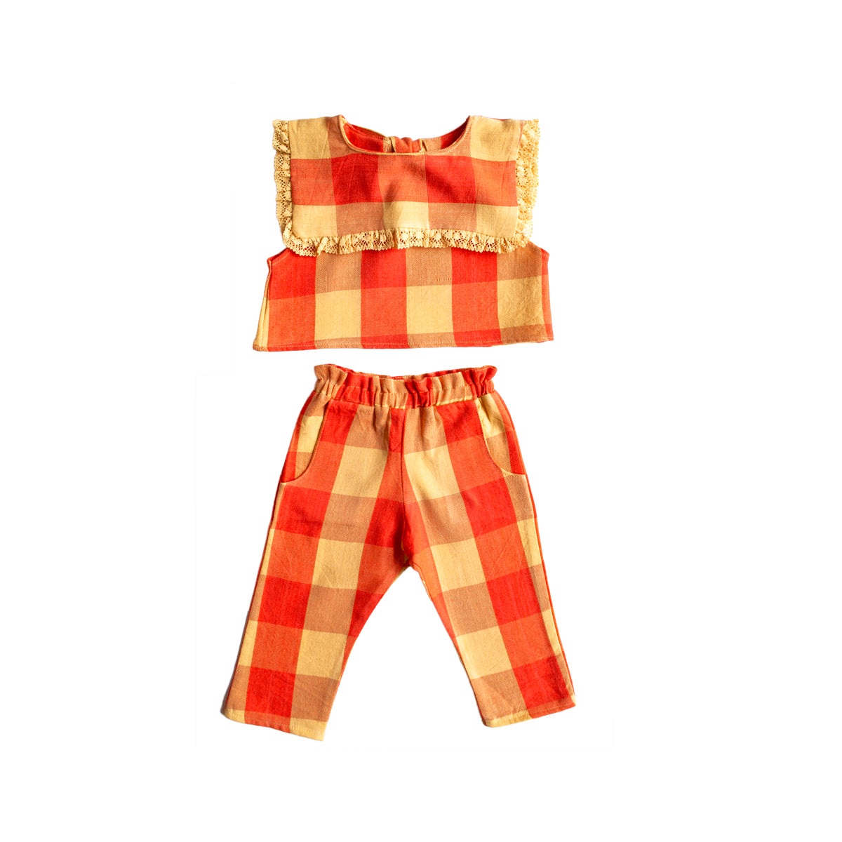 Mini Piper Pant Set in Peach Bloosom