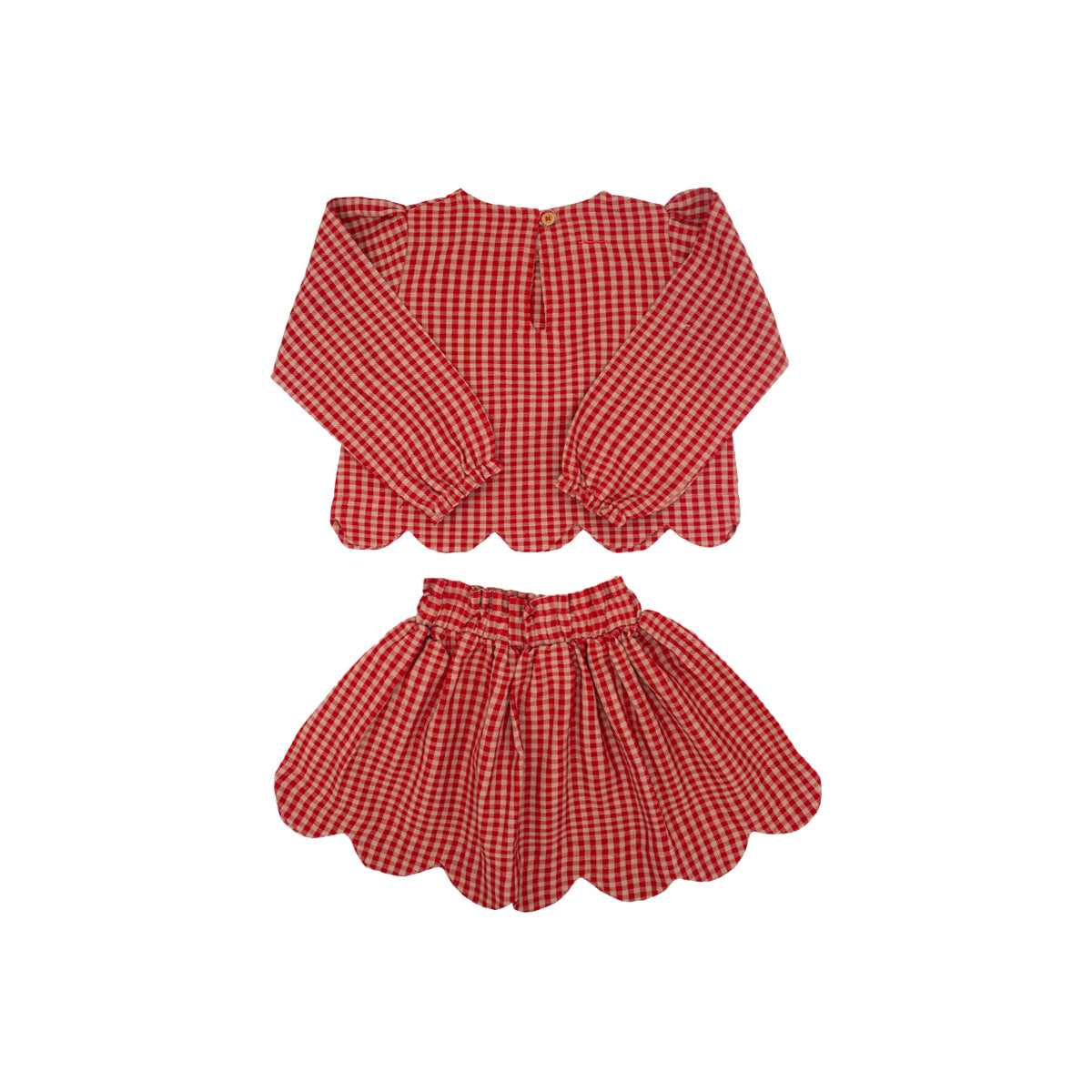 Magnolia Skirt Set in Cranberry Check