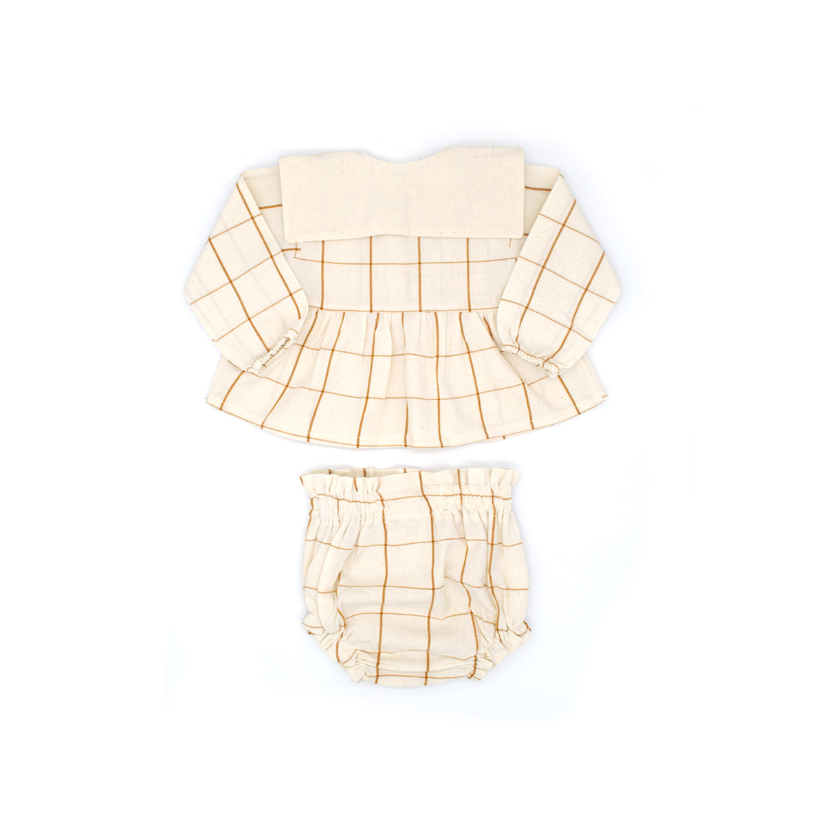 Mini Lolita Baby Bloomer Set in Nutmeg Gingham