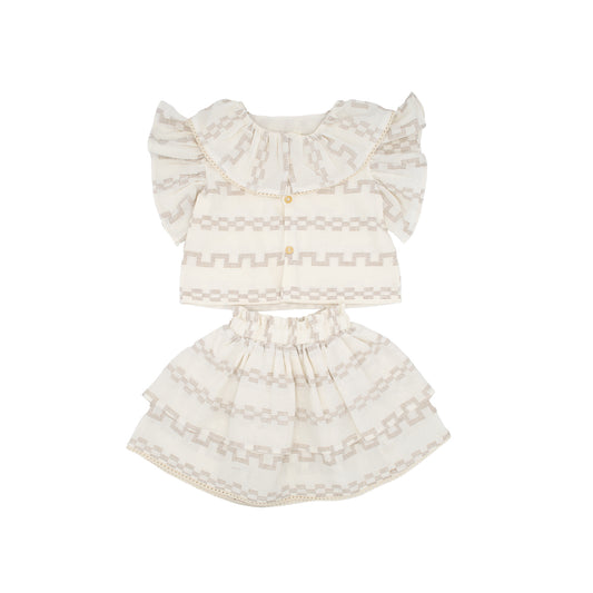 Belle Skirt Set in Meringue