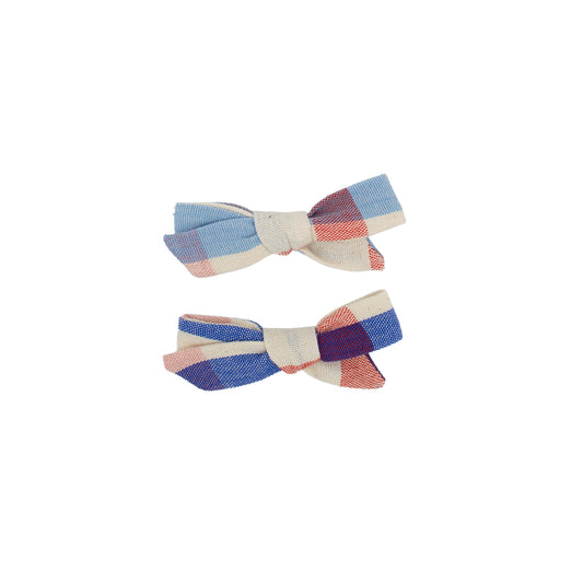 Folklore Small Bow Set in Plaid Americana