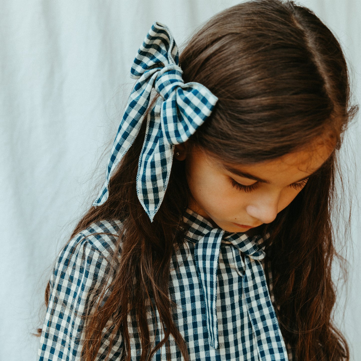 Folklore Large Bow in Heirloom Blue