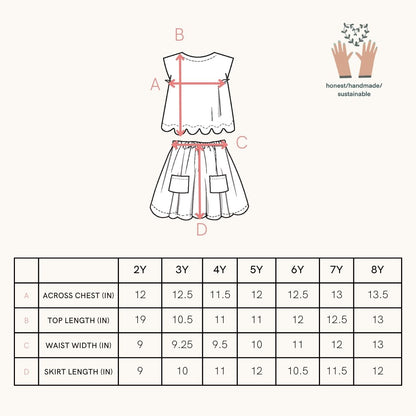 Magnolia Skirt Set in Americana Plaid