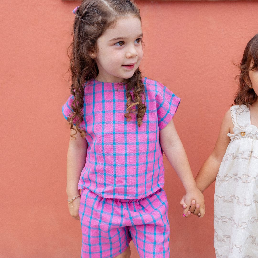 Annita Girl Set in Bubblegum