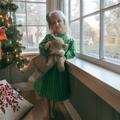 Drew Girl Dress in Festive Green