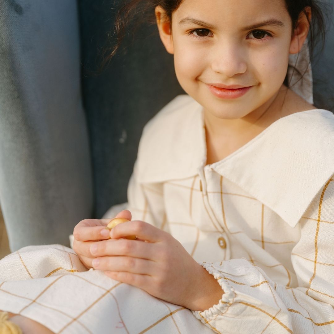 Lolita Girl Dress in Nutmeg Gingham