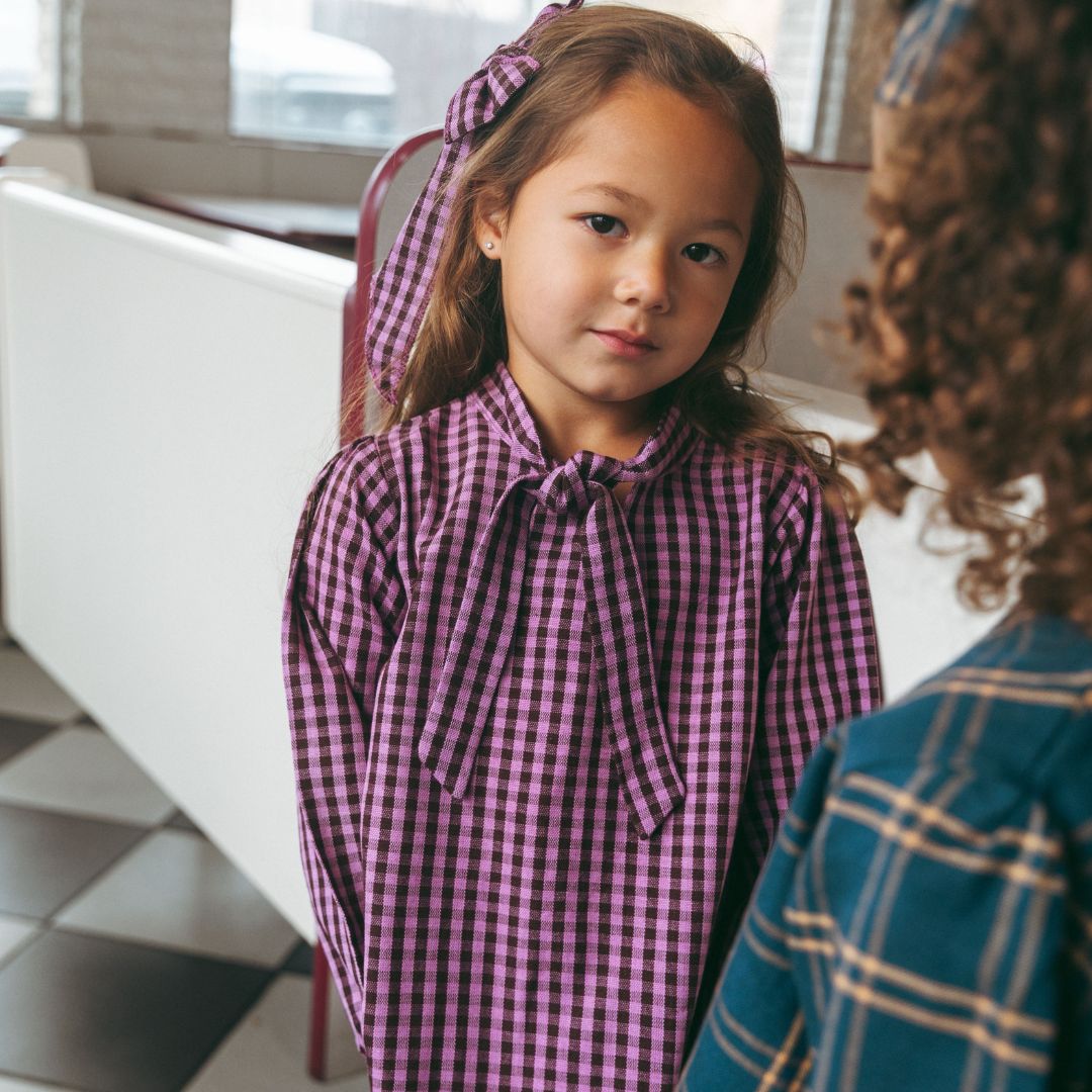 Pearl Girl Dress in Violet Espresso