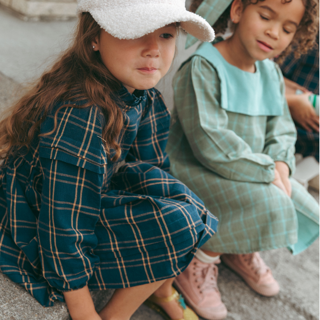 Drew Girl Dress in Twilight Blue