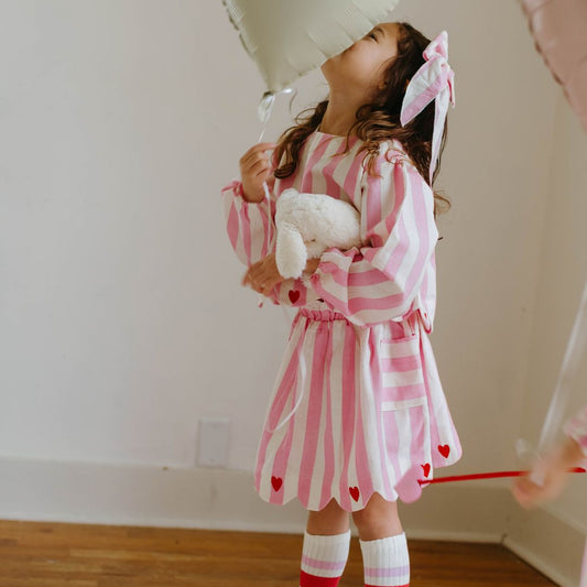 Magnolia Skirt Set in Pink Sugar Stripe