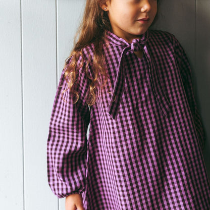 Pearl Girl Dress in Violet Espresso