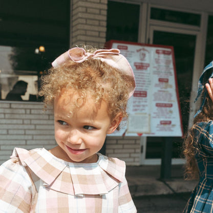 Folklore Large Bow in Blush Latte