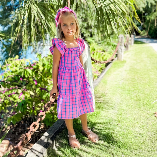 Hattie Dress in Bubblegum
