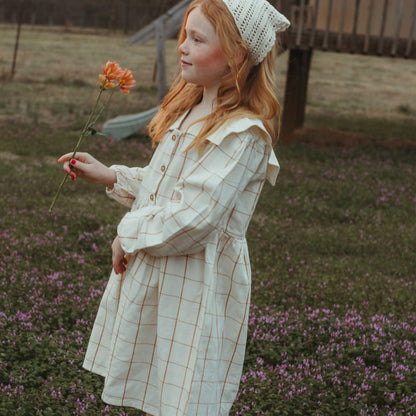 Lolita Girl Dress in Nutmeg Gingham