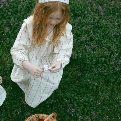 Lolita Girl Dress in Nutmeg Gingham