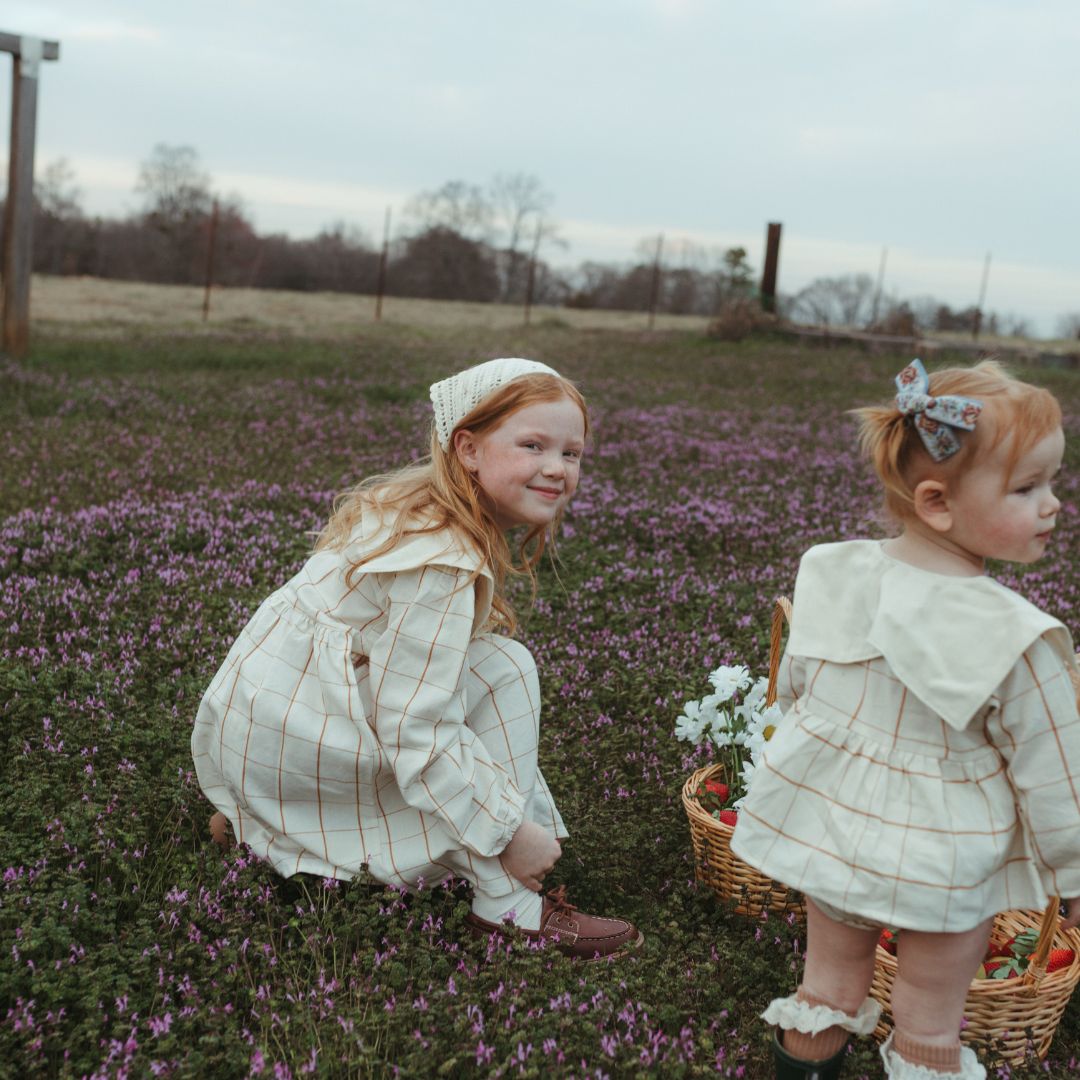 Lolita Girl Dress in Nutmeg Gingham