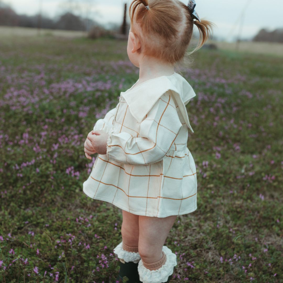 Mini Lolita Baby Bloomer Set in Nutmeg Gingham