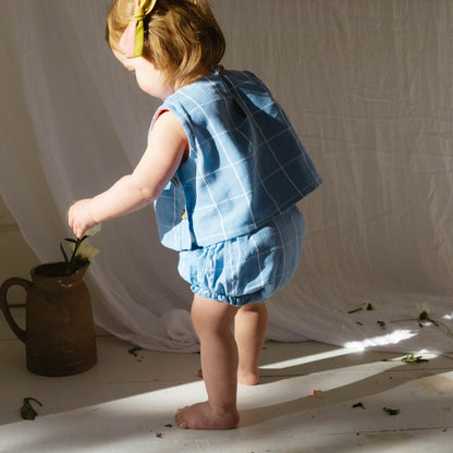 Mini Winnie Set in Seaside Windowpane