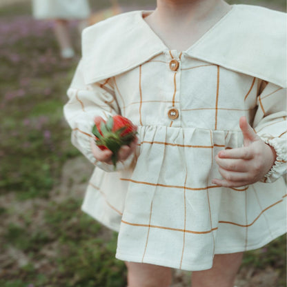 Mini Lolita Baby Bloomer Set in Nutmeg Gingham