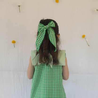 Folklore Large Bow in Limoncello Gingham