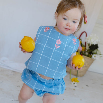 Mini Winnie Set in Seaside Windowpane