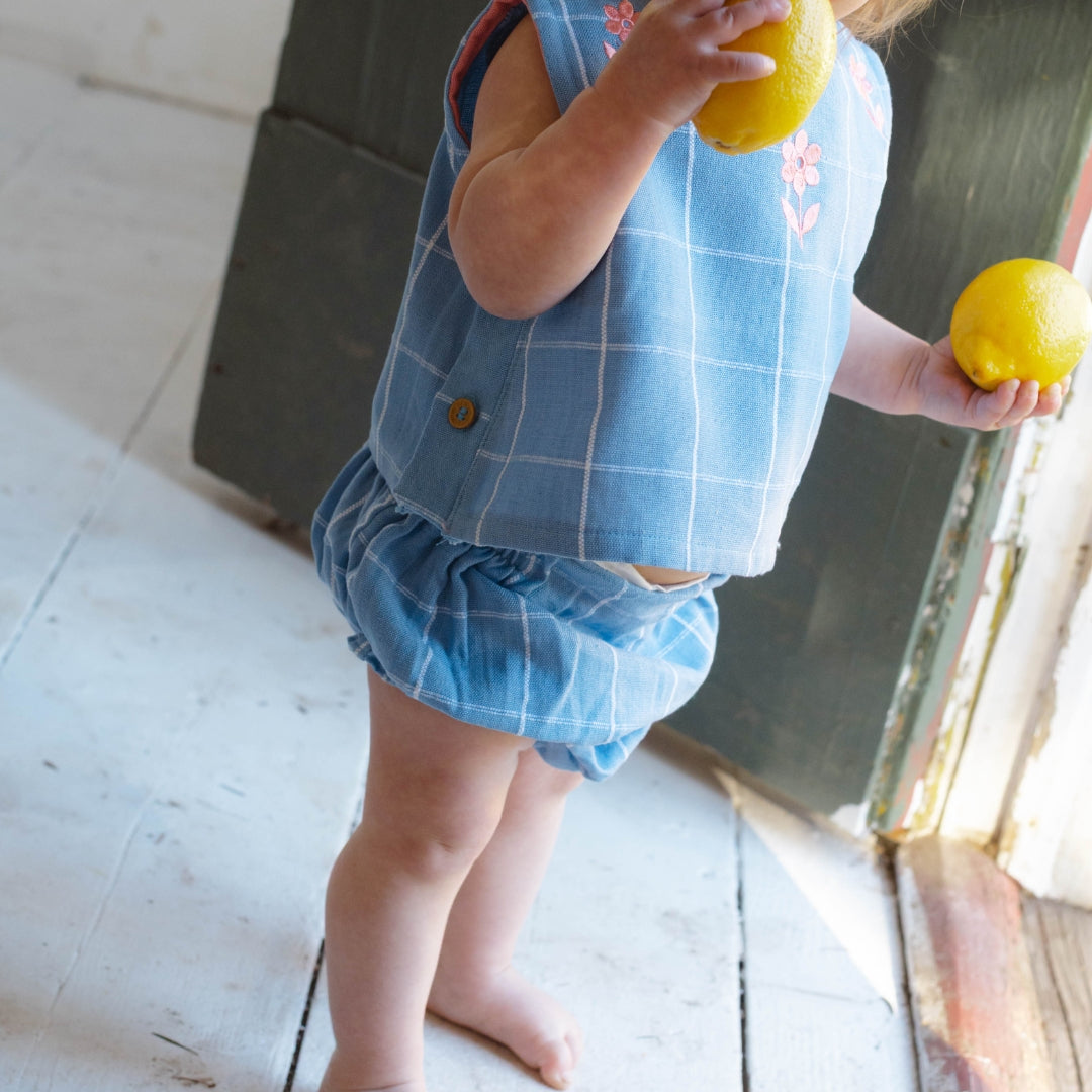Mini Winnie Set in Seaside Windowpane
