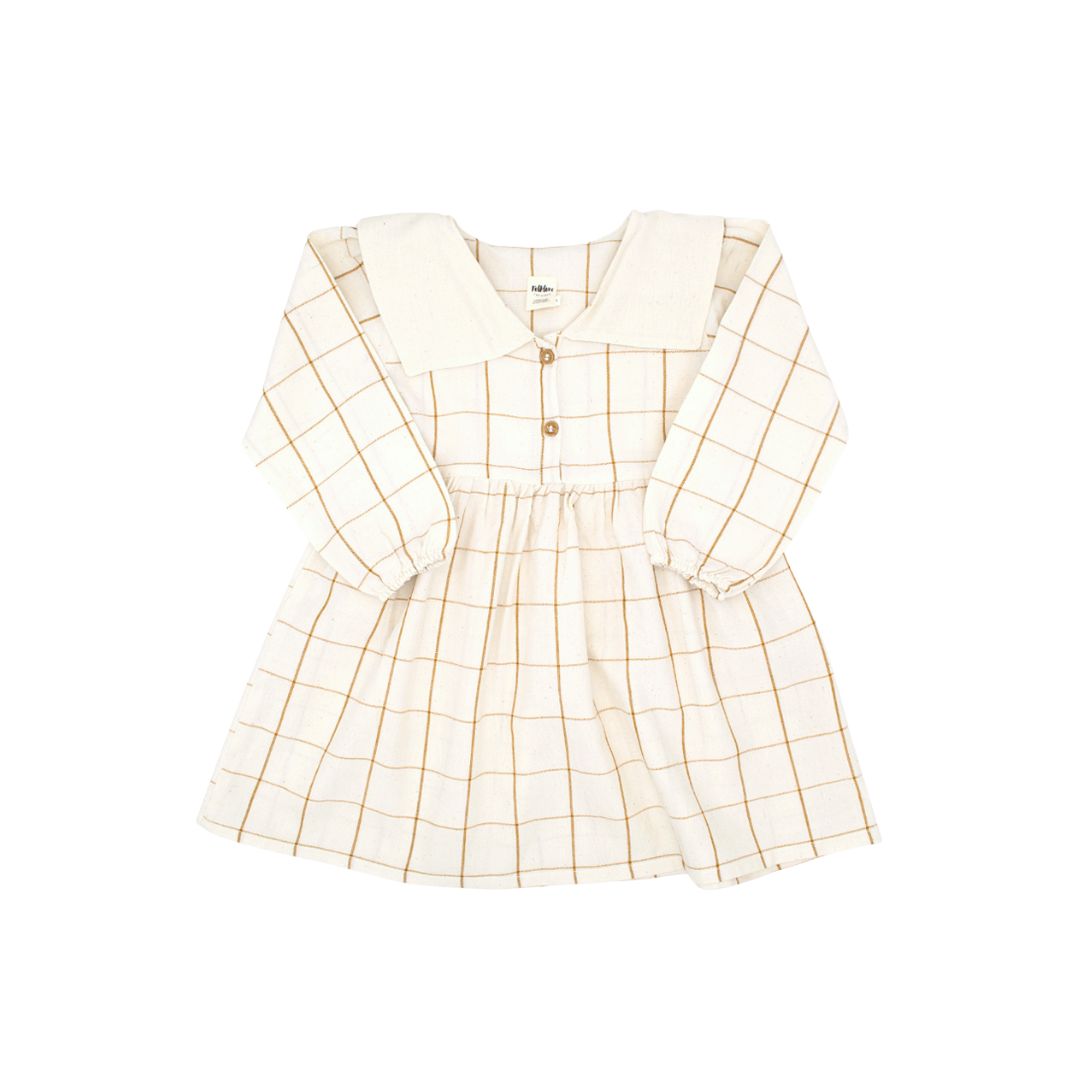 Lolita Girl Dress in Nutmeg Gingham