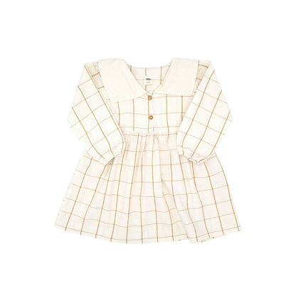 Lolita Girl Dress in Nutmeg Gingham
