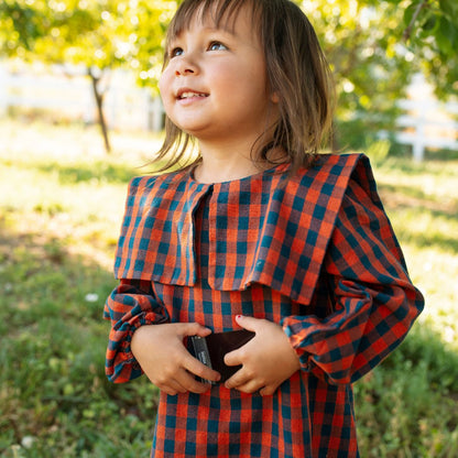 Charlie Girl Dress in Navy Peony