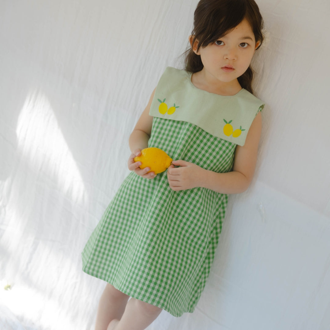 Piper Girl Dress in Limoncello Gingham