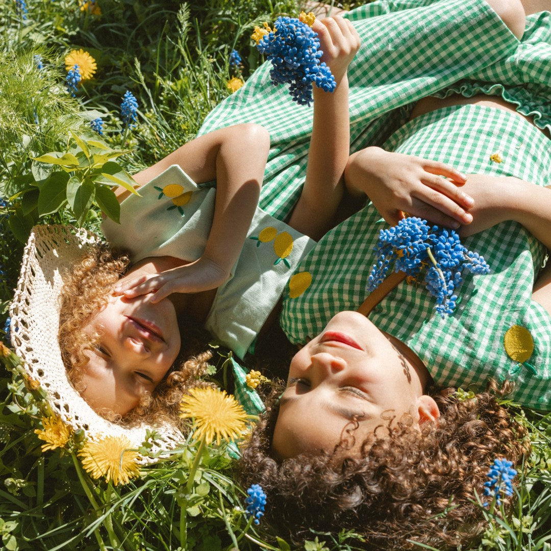 Piper Girl Dress in Limoncello Gingham