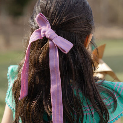 Folklore Medium Bow Blush Cotton Candy