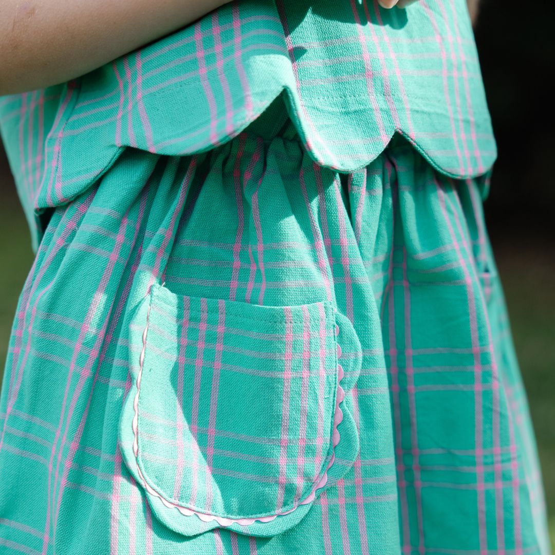 Magnolia Skirt Set in Lily Pad Check