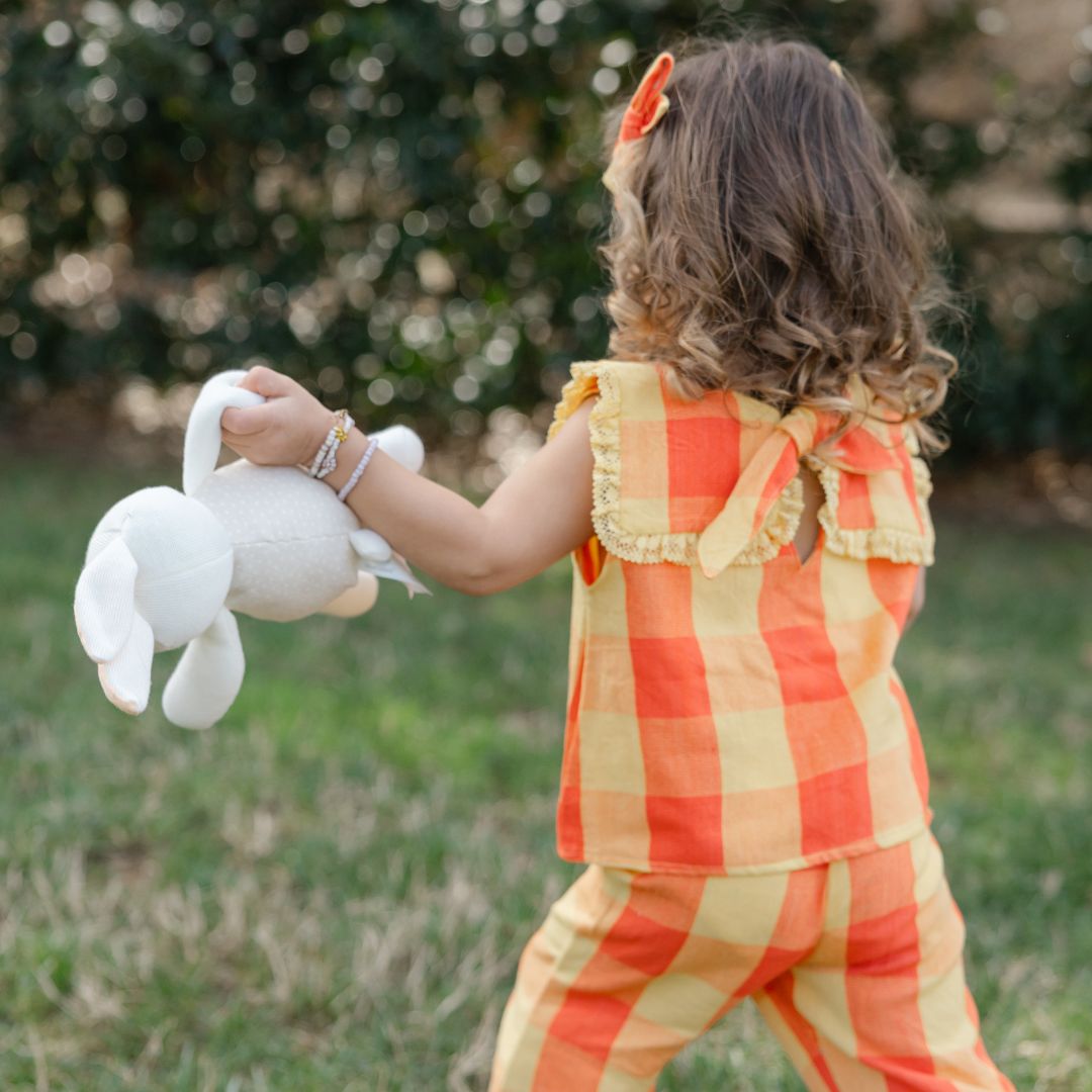 Mini Piper Pant Set in Peach Bloosom