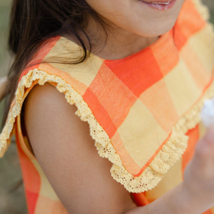 Piper Girl Dress in Peach Blossom