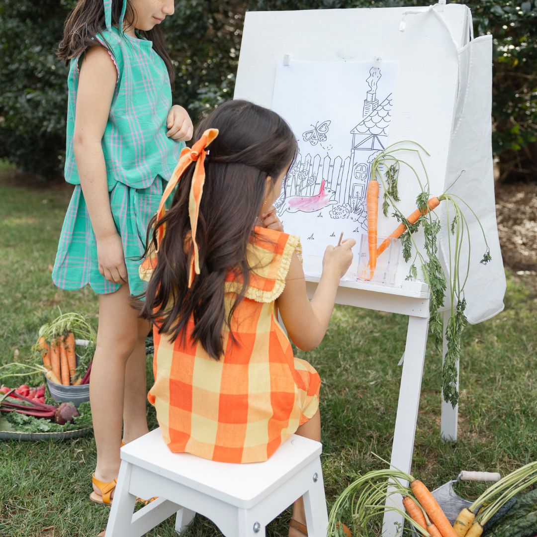 Piper Girl Dress in Peach Blossom