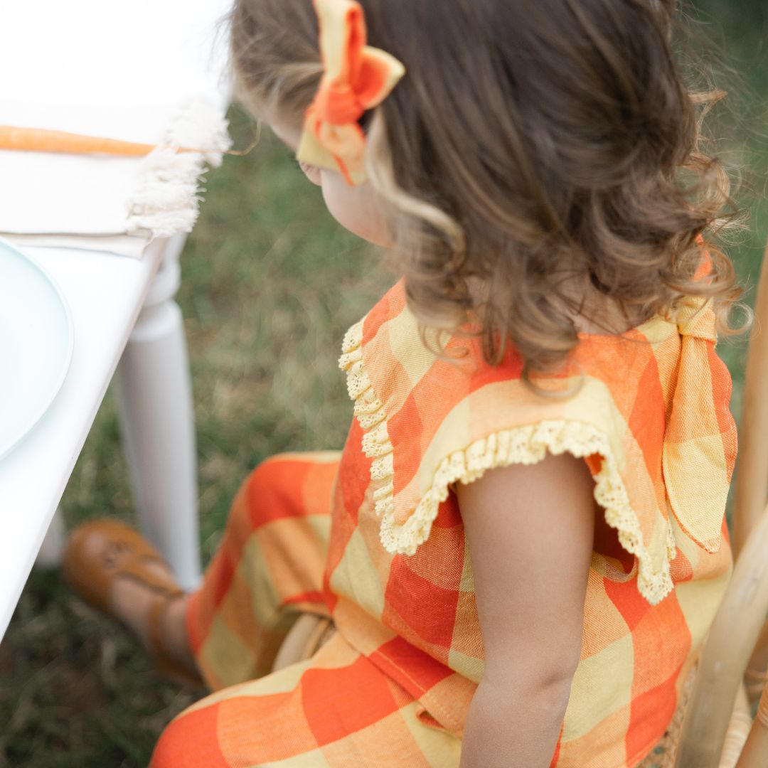 Mini Piper Pant Set in Peach Bloosom